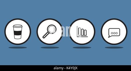 Vector of various business icon Stock Vector