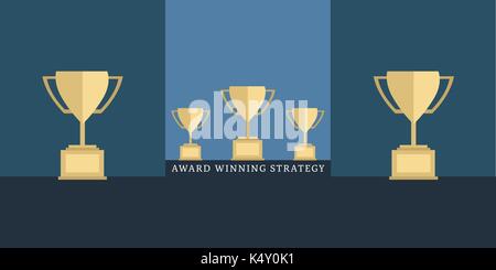 Vector of trophy cup Stock Vector