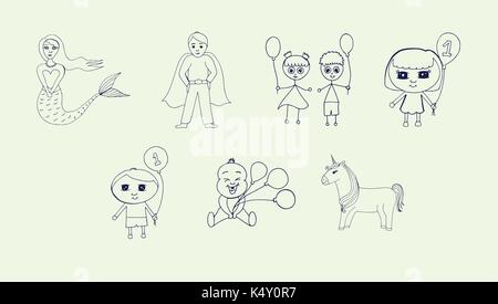 Vector set of various toys Stock Vector