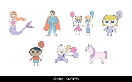 Vector set of various toys Stock Vector