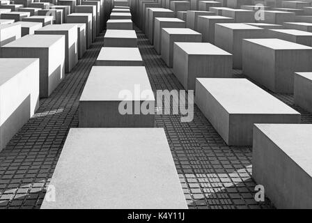 BERLIN, GERMANY, FEBRUARY - 13, 2017: The memorial of Holocaust. Stock Photo