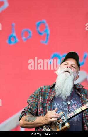 Seasick Steve performing at Main Square Festival, Arras, France, July 2nd 2017 Stock Photo