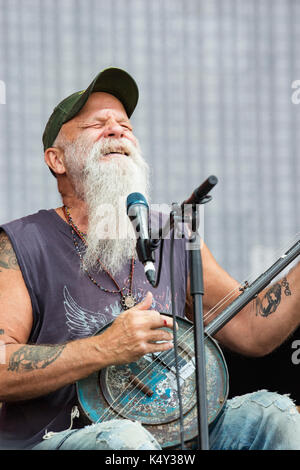 Seasick Steve performing at Main Square Festival, Arras, France, July 2nd 2017 Stock Photo