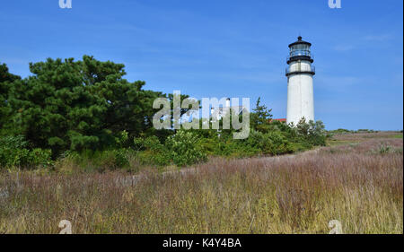 Highlland Light (Cape Cod Light) in Truro - Massachusetts on the Cape Cod National Seashore Stock Photo