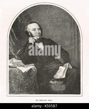 Sir Rowland Hill, Penny Post originator Stock Photo