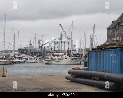 Pendennis shipyard Cornwall UK