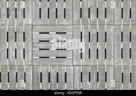 close up of a gray wooden cubes  pattern background,  full frame, flat lay, horizontal Stock Photo