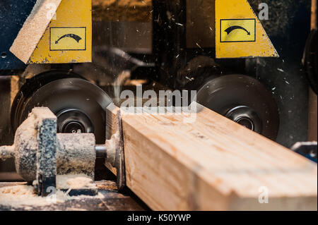 Close up of a straight router bit cutting a groove or rabbet in a Stock ...
