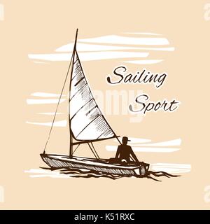 Competitions of boats on the water Stock Vector