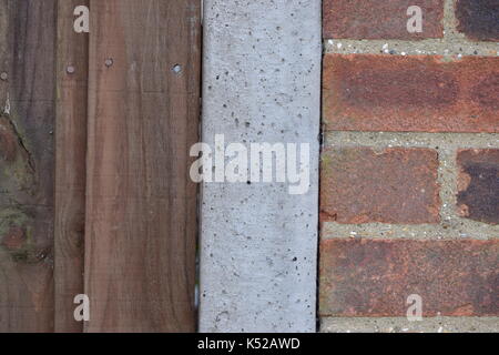 Plain two coloured brick wall Stock Photo