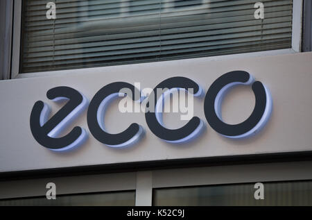 Ecco logo above shop Photo - Alamy
