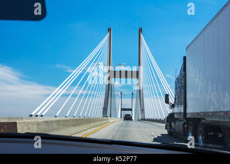 The Talmadge Memorial Bridge is a Cable-stayed bridge or Cantilever ...