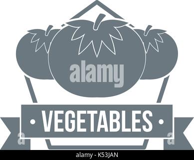 Vegetables logo, simple style Stock Vector