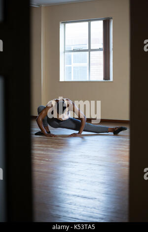 Ballerino practicing ballet dance in the studio Stock Photo