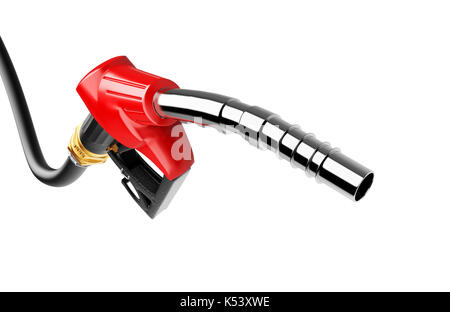 Gas pump isolated on a white background Stock Photo