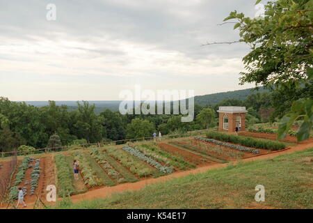 Grounds and gardens of Thomas Jefferson's estate, Monticello, located in Charlotesville, Virginia, USA. Stock Photo