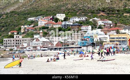 Surfers' Corner, Muizenberg, Cape Peninsula Stock Photo