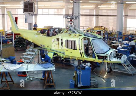 Agusta helicopters factory, plant of Vergiate (Lombardy, Italy) Stock Photo