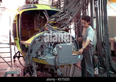 Agusta helicopters factory, plant of Vergiate (Lombardy, Italy) Stock Photo