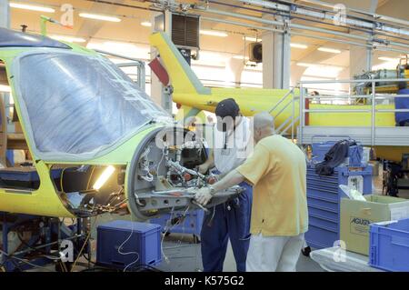 Agusta helicopters factory, plant of Vergiate (Lombardy, Italy) Stock Photo