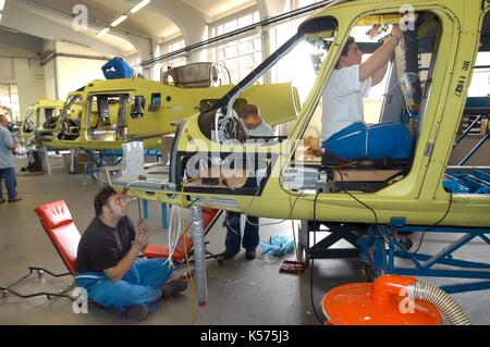 Agusta helicopters factory, plant of Vergiate (Lombardy, Italy) Stock Photo