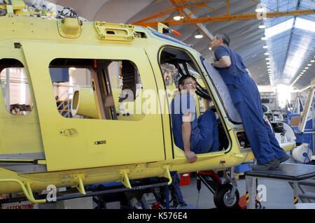 Agusta helicopters factory, plant of Vergiate (Lombardy, Italy) Stock Photo