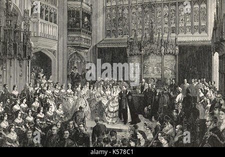 Marriage of the Prince of Wales (Future Edward VII) to Alexandra of Denmark, 10 March 1863. Stock Photo