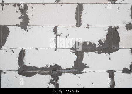 white foam concrete wall texture close up Stock Photo