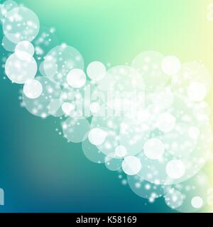 Abstract blue hexagon bokeh background. Vector illustration Stock Vector