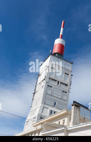 Signpost for the Summit at the top of Mont Ventoux Stock Photo