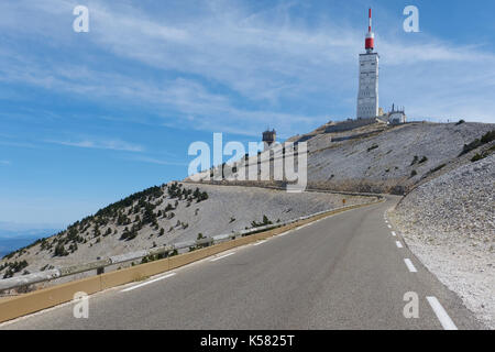 Signpost for the Summit at the top of Mont Ventoux Stock Photo