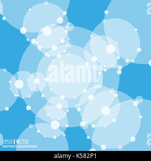 DNA and neurons vector. Molecular structure. Connected lines with dots. Genetic and chemical compounds. Chemistry, medicine, science and technology co Stock Vector