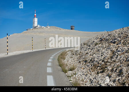 Signpost for the Summit at the top of Mont Ventoux Stock Photo