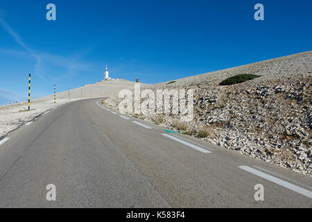 Signpost for the Summit at the top of Mont Ventoux Stock Photo