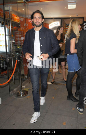 Yo Sushi 20th Anniversary Tottenham Court Road, London, United Kingdom. London, UK. 07th Sep, 2017. Yo Sushi 20th Anniversary Credit: Alamy Live News Stock Photo