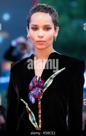 Venice, Italy. 08th Sep, 2017. Zoe Kravitz attending the 'Le Fidèle' premiere at the 74th Venice International Film Festival at the Palazzo del Cinema on September 08, 2017 in Venice, Italy Credit: Geisler-Fotopress/Alamy Live News