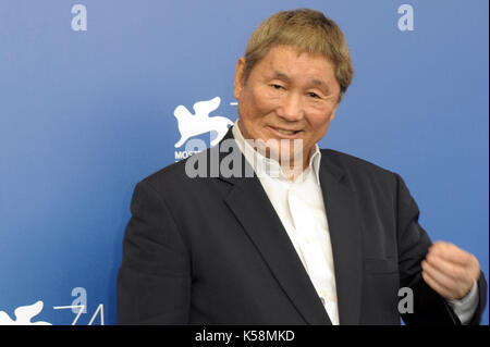 Venice, Italy. 09th Sep, 2017. 74th Venice Film Festival, Photocall film 'Outrage Coda' Pictured: Takeshi Kitano Credit: Independent Photo Agency Srl/Alamy Live News Stock Photo