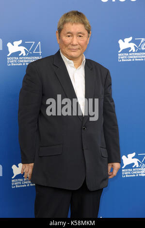 Venice, Italy. 09th Sep, 2017. 74th Venice Film Festival, Photocall film 'Outrage Coda' Pictured: Takeshi Kitano Credit: Independent Photo Agency Srl/Alamy Live News Stock Photo