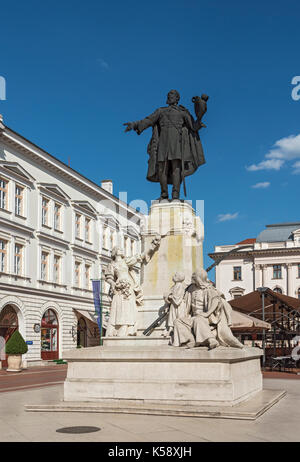 Statue of Lajos Kossuth, Klauzál Square, Szeged, Hungary Stock Photo