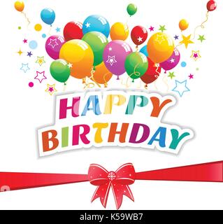 Happy Birthday concept. EPS 10 file. Transparency used on highlight elements. Stock Vector