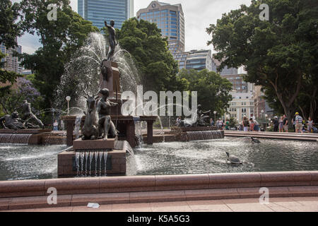 SYDNEY,NSW,AUSTRALIA-NOVEMBER 20,2016: Archibald Memorial Fountain at Hyde Park in Sydney, Australia Stock Photo