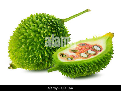 Momordica (Thumba Karawila) with clipping path Stock Photo