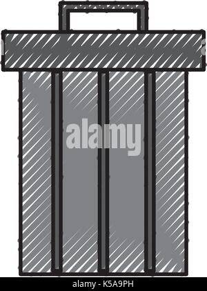 trash can recycle app web button icon Stock Vector