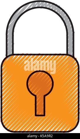 padlock security protection system information icon Stock Vector