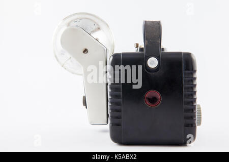 Antique camera isolated on white background Stock Photo