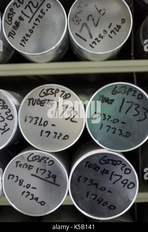 Denver, Colorado - Tubes holding ice cores stored at -36 degrees C (-33 ...