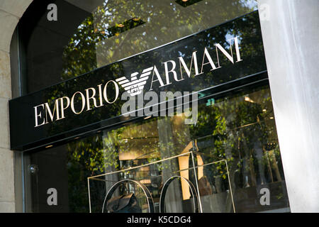 Emporio Armani shop, Paseo de Gracia, Barcelona, Catalonia, Spain Stock  Photo - Alamy