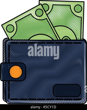 Money wallet isolated Stock Vector