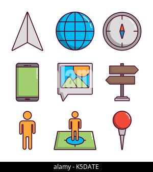 navigation and location design Stock Vector