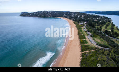 Aerial view of Palm Beach peninsula Sydney Australia Stock Photo